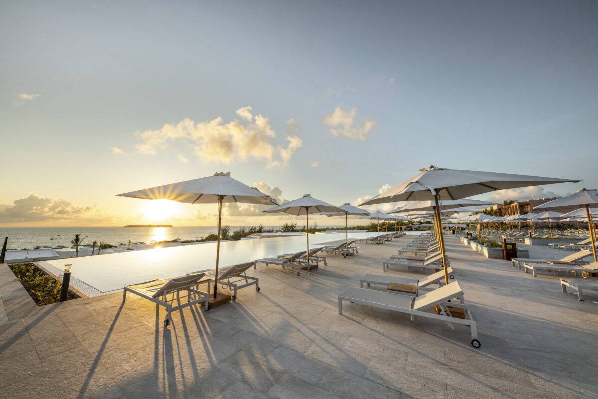 Sea-view pool at The Mora Zanzibar